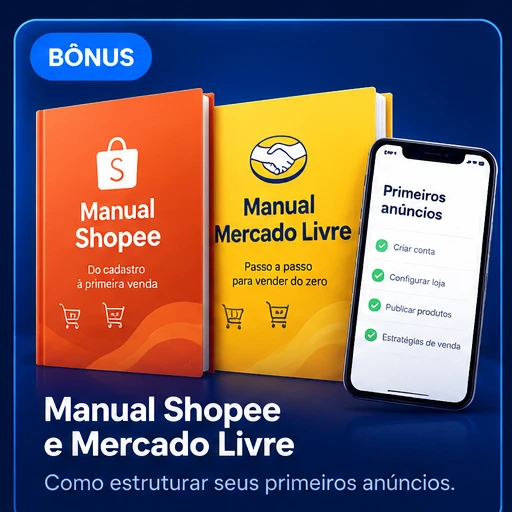 Manual Shopee e Mercado Livre — como estruturar seus primeiros anúncios
